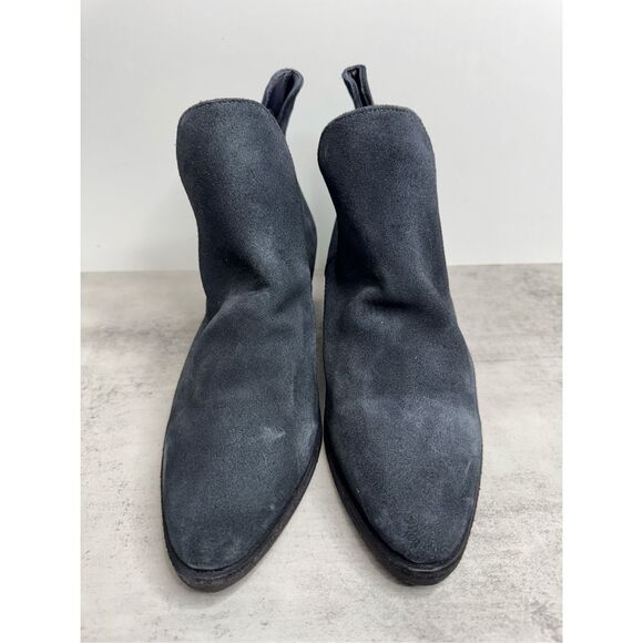 Free People Boots Size 9 V Black Suede Leather Ankle Booties Size 39EU Western - Picture 4 of 10